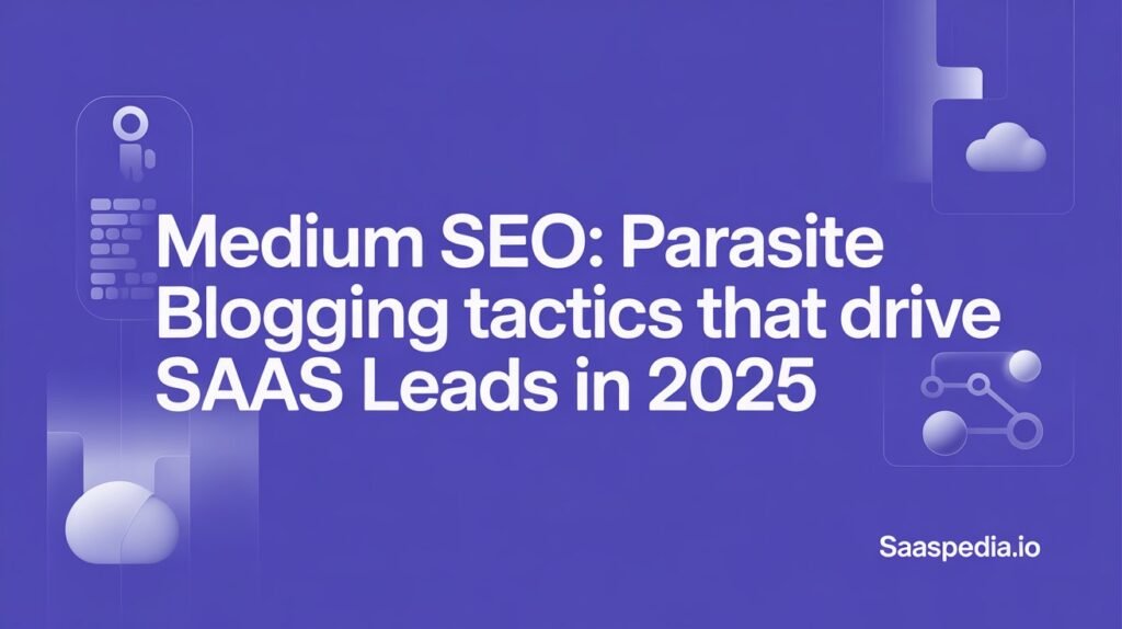 Medium SEO: Parasite Blogging Tactics for SaaS Lead Growth in 2025