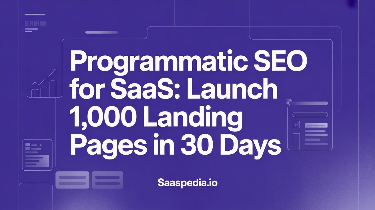 Programmatic SEO for SaaS: Launch 1,000 Landing Pages in 30 Days